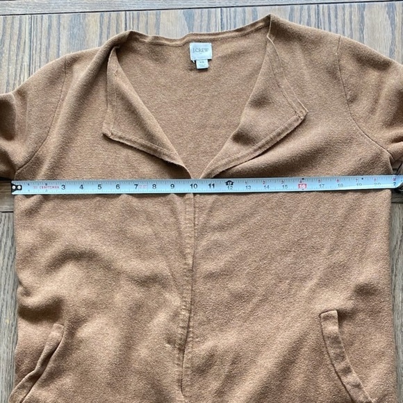 J. Crew Factory Camel Tan Oversized Sweater Blazer Soft Cozy Large Pockets Sz XS - Picture 8 of 11